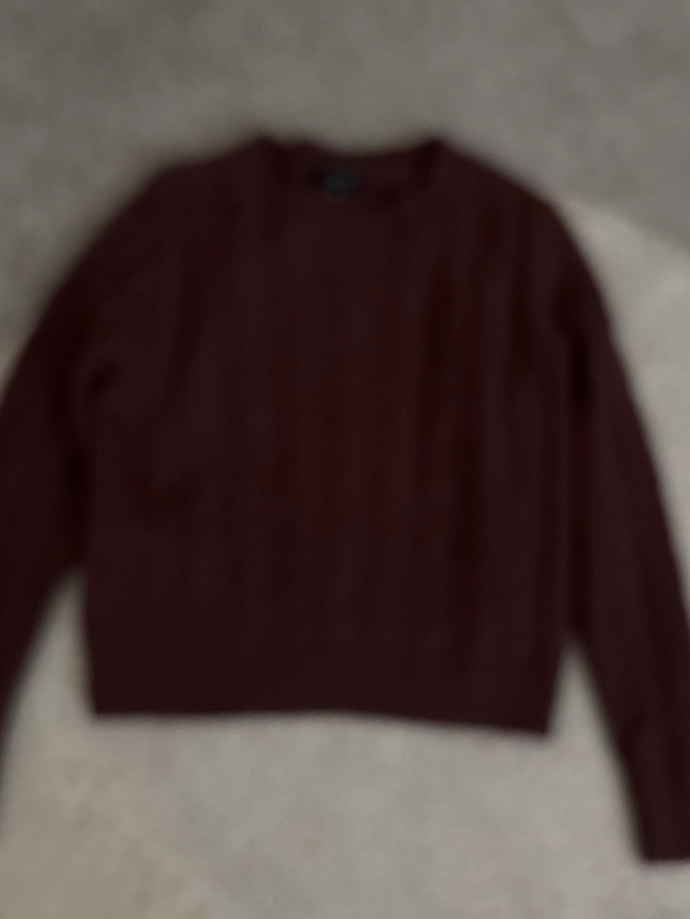 Brown wool cable sweater